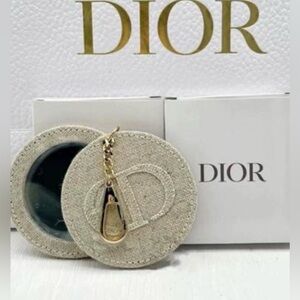 DIOR Mirror Bag Charm in Canvas with Hold Tones Hardware NIB